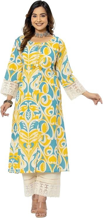 Rytras Kurta Women's Cotton Printed Pant Set